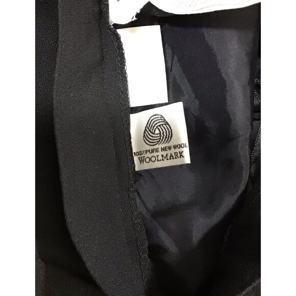 Jones New York Essentials Womens 14 Dress Pants Black Trousers Slit Pockets Wool - Picture 4 of 7